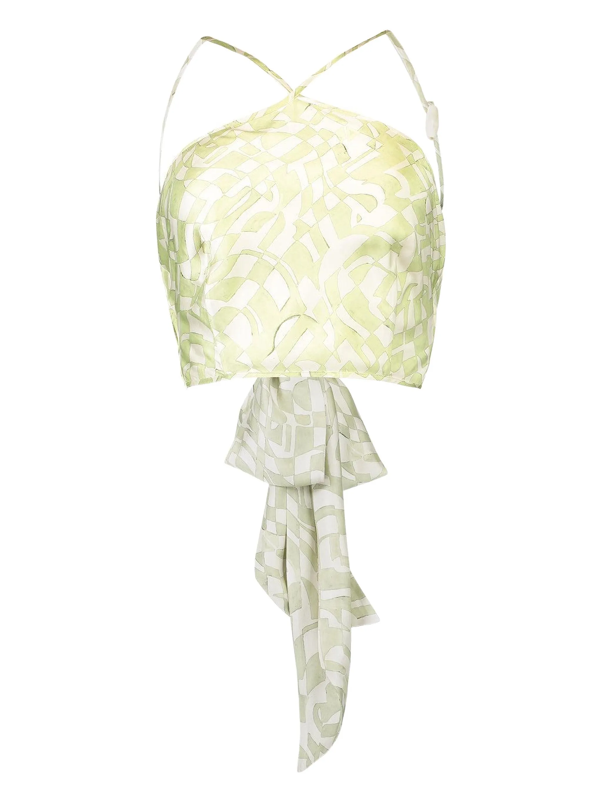 

Топ с глубоким вырезом и абстрактным принтом Nali Alexis, зеленый