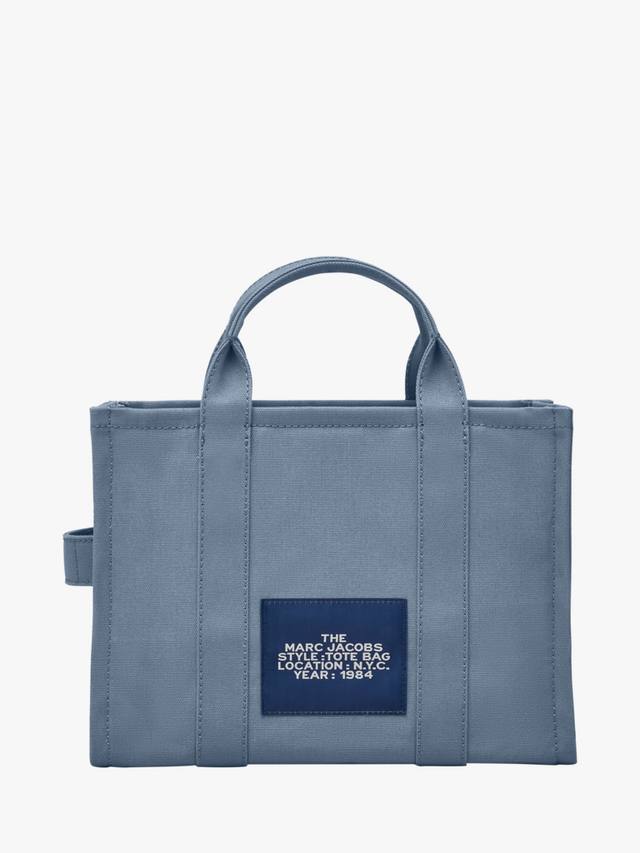 Средняя хлопковая сумка-шоппер из парусины Marc Jacobs, Blue Shadow — фото 3