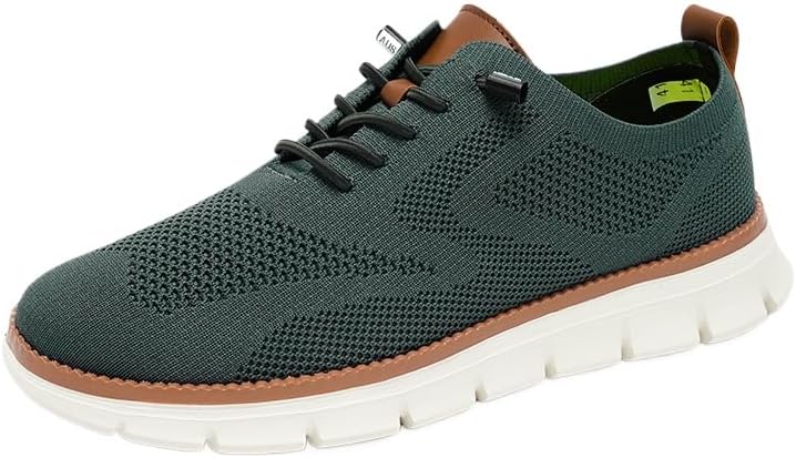 

Мужские повседневные лоферы SPKFHD большого размера - легкие и дышащие слипоны, белый/зеленый