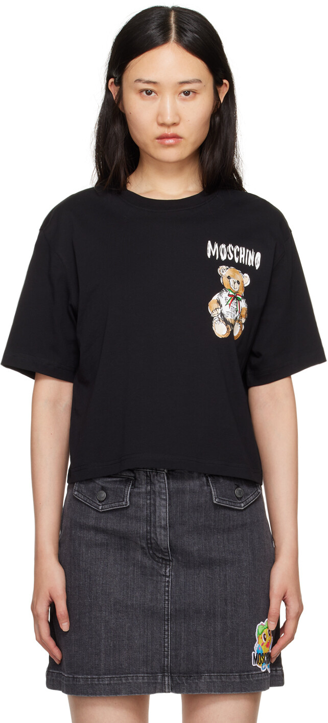 

Черная футболка Archive Teddy Bear Moschino, цвет Fantasy black