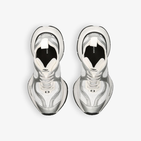 Низкие кроссовки Circuit из кожи и сетки с тисненым логотипом Balenciaga, белый — фото 2