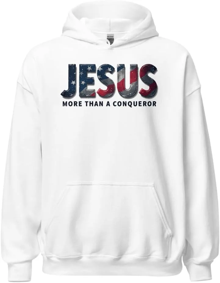 Толстовка Unisex Jesus More Than A Conqueror Christian Faith Generic, белый