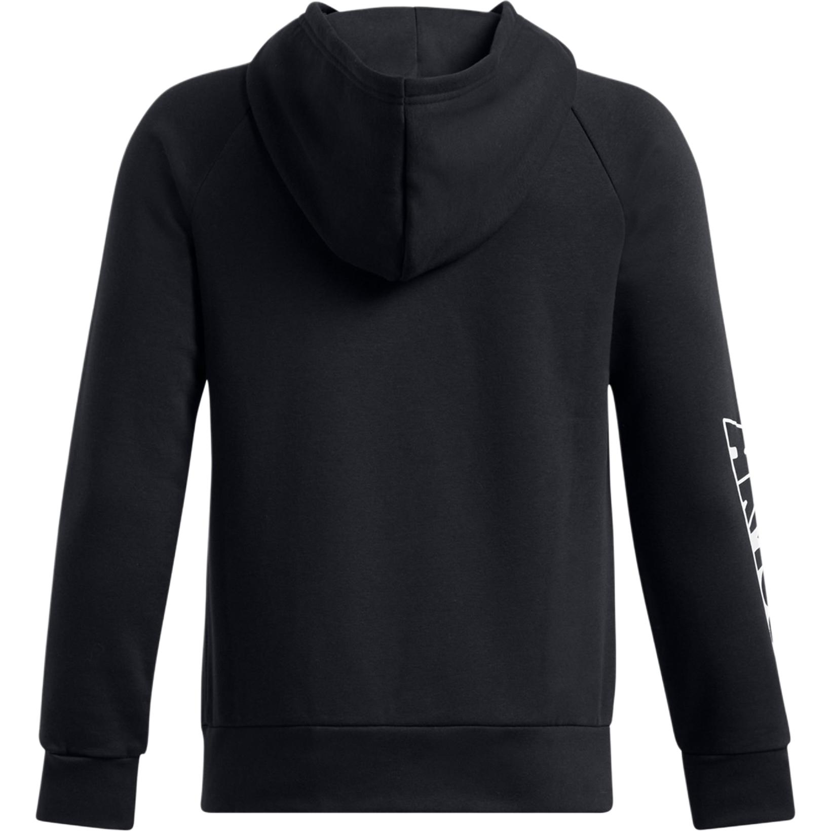 Under Armour Толстовка Rival Fleece Sketch Pack с молнией ¼, черная, для подростков — фото 4