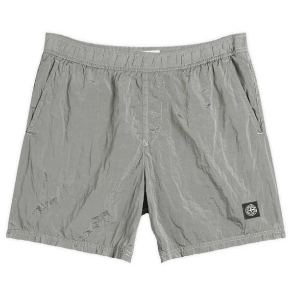 

Нейлоновые металлические плавательные шорты Stone Island, pearl серый