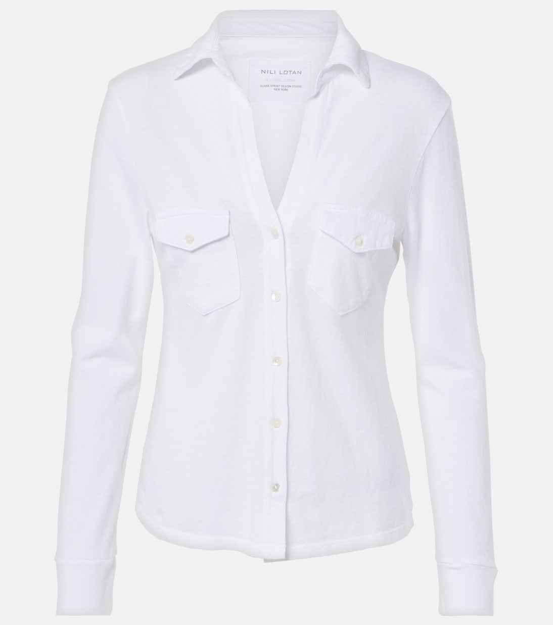 

Хлопковая рубашка Liam Nili Lotan, белый