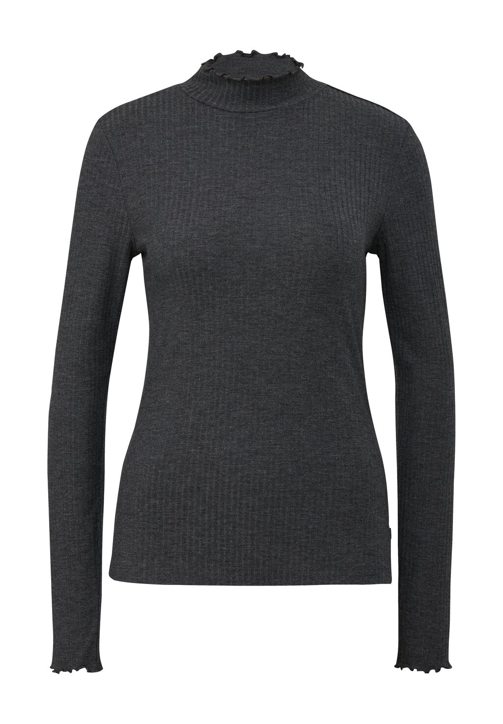 

Топ с длинными рукавами MIT ROLLSAUM QS, цвет Mottled Black