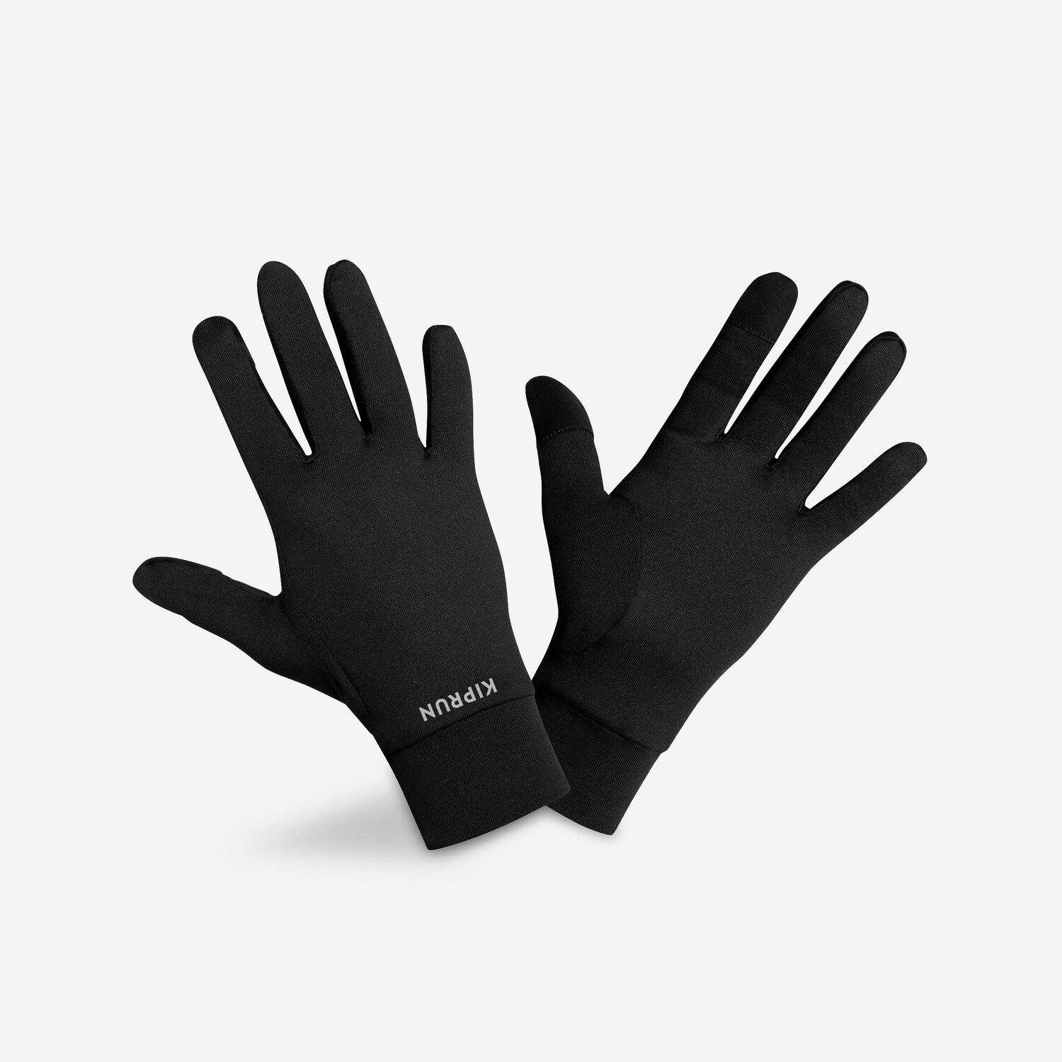 

KIPRUN WARM 100 V2 Перчатки для бега унисекс с сенсорным экраном - черные Kiprun