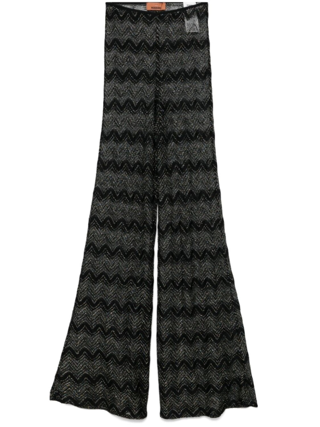 

Брюки-клеш, связанные крючком Missoni, черный