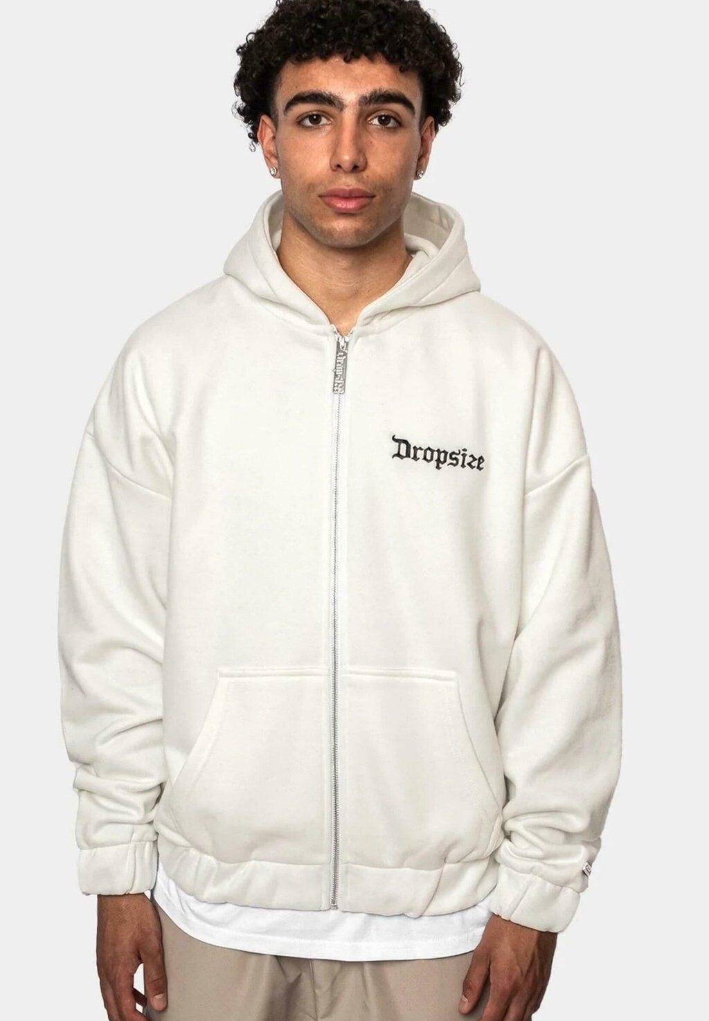 

Толстовка на молнии Super Heavy Blank Hoodie Dropsize, цвет washedwhite