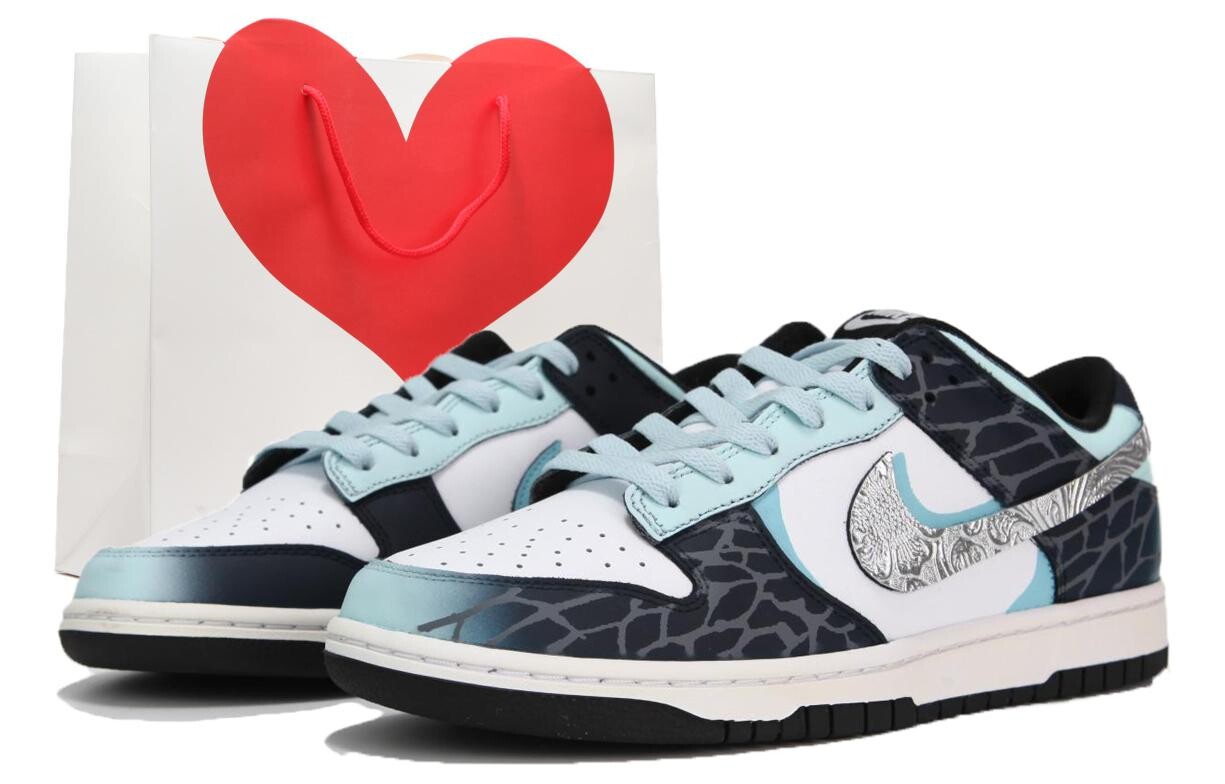 

Кроссовки Nike Dunk Skateboarding Shoes Unisex Low-top Black/Blue, черный/синий