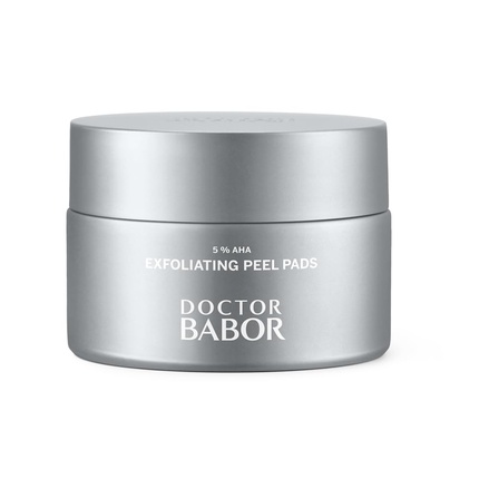 

Отшелушивающие диски DOCTOR BABOR EXFOLIATING с 5% AHA-кислотами, сглаживающие и очищающие поры с экстрактом растений BIOGEN, веганские