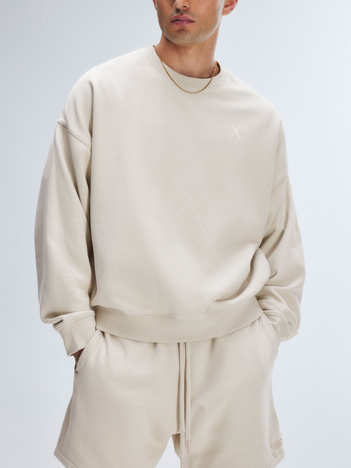 

Толстовка Savage X Fenty Fleece Crew, цвет Hush Beige