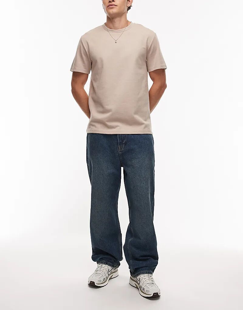 

Джинсы Timberland с логотипом на кармане, мешковатые, средне-синего цвета