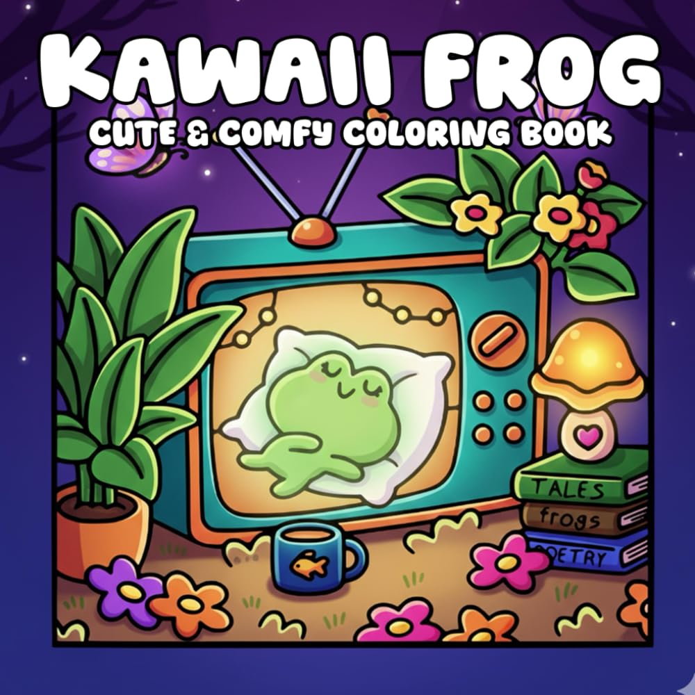 

Kawaii Frog Coloring Book: A Kawaii Adventure with Cute Frogs, Gentle Halloween Magic, and Cozy Summer Dreams - A Wholesome Coloring Experience for Everyone (Independently published)