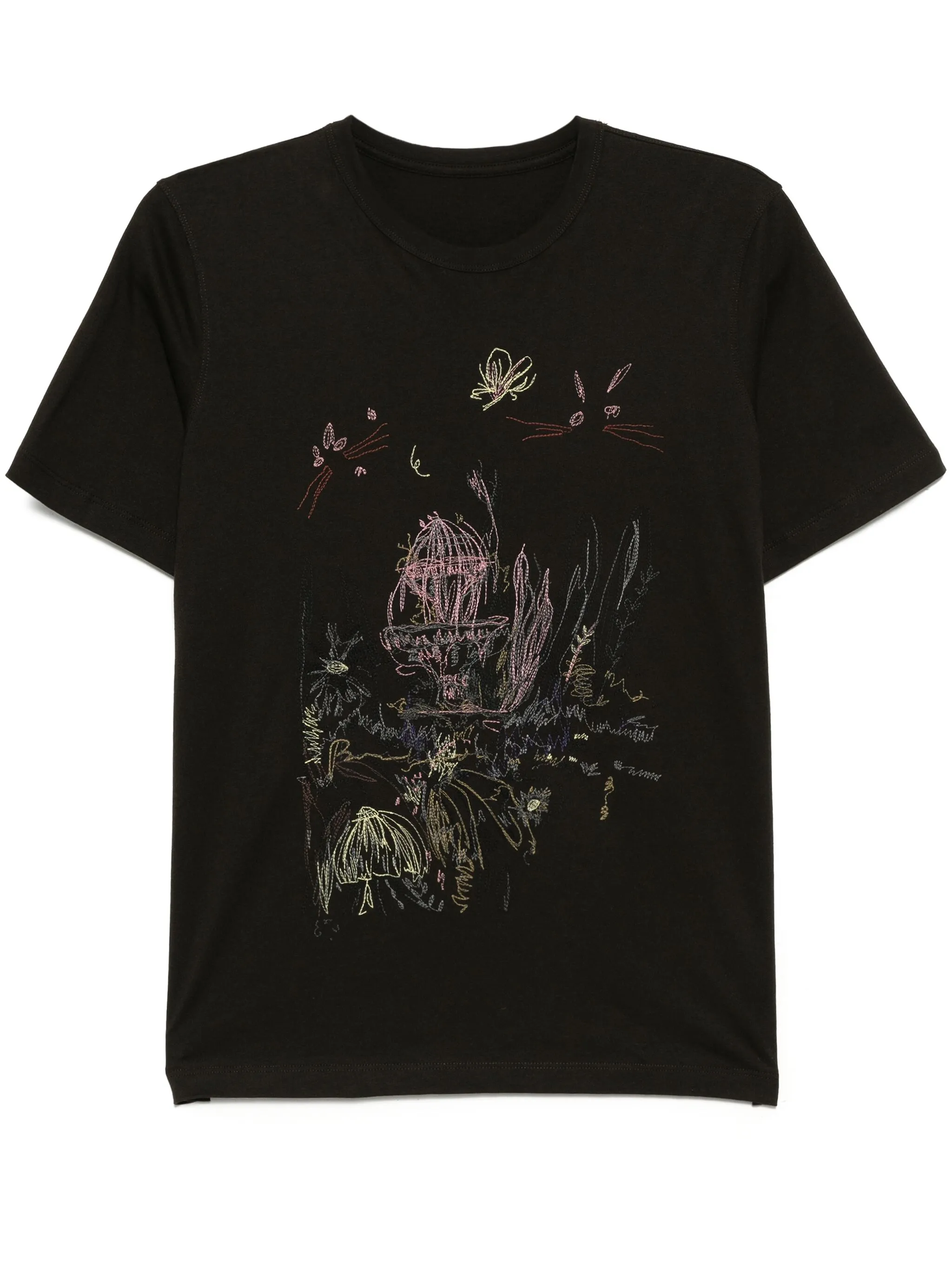 

Футболка с вышивкой Jnby, коричневый