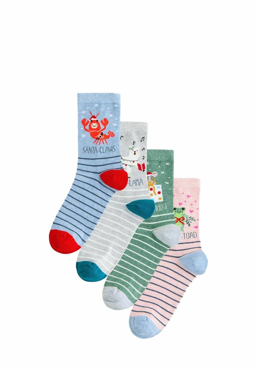 

Носки Next ANKLE 4 PACK, Christmas Character Slogan/Pink
