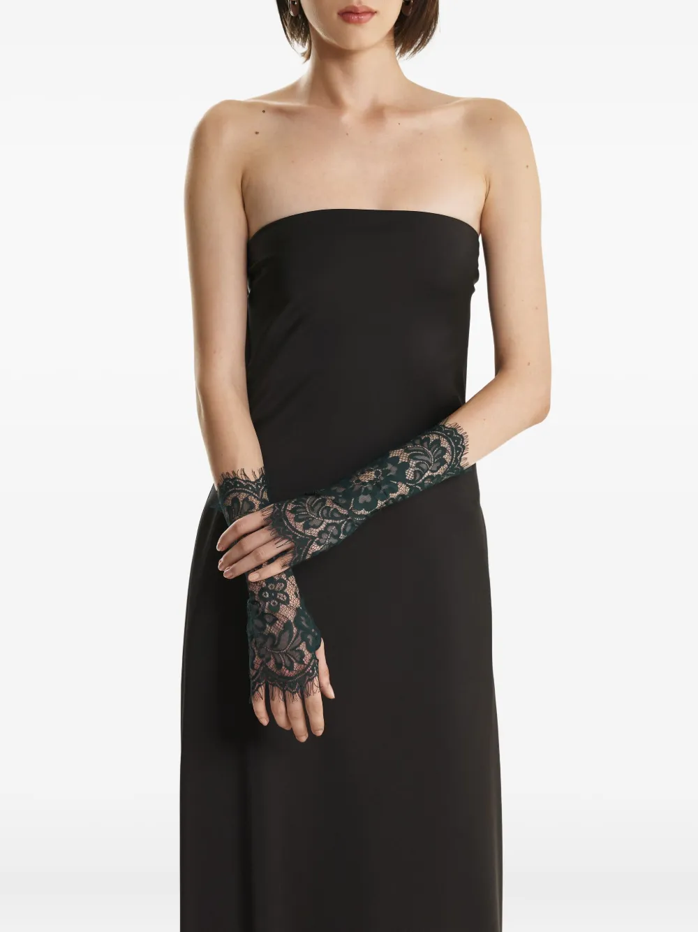 

Перчатки с кружевной отделкой 2310 STUDIO, зеленый