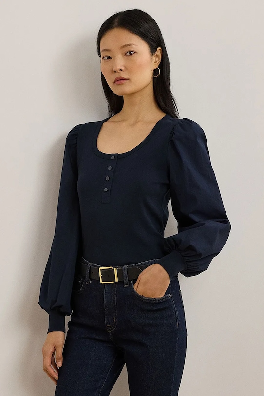 

Хлопковый свитер Lauren Ralph Lauren, темно-синий