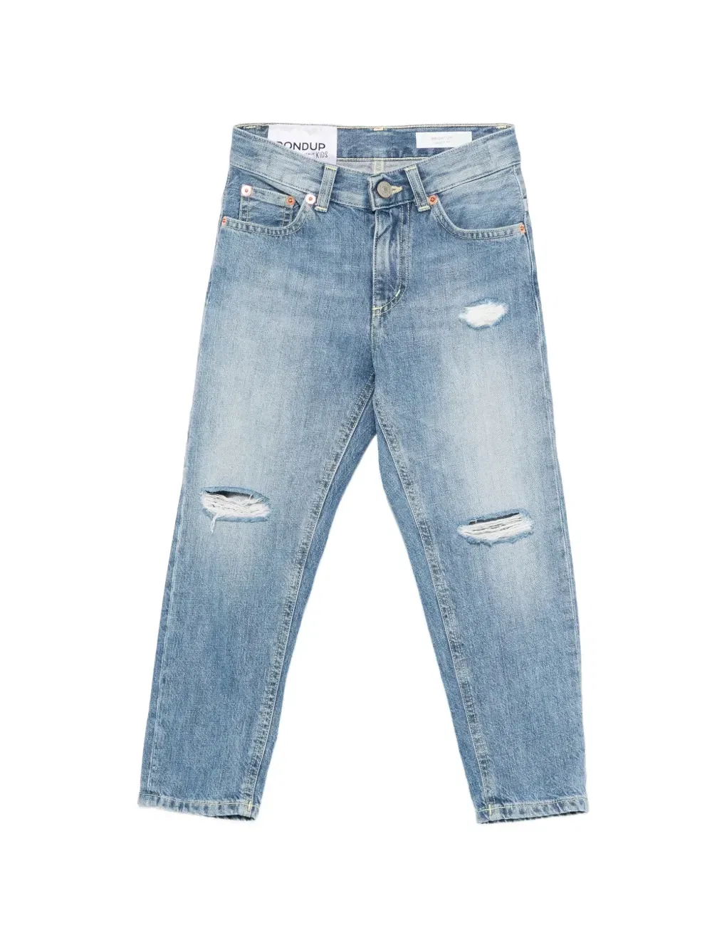 Джинсы Brighton с эффектом поношенности Dondup Kids, синий