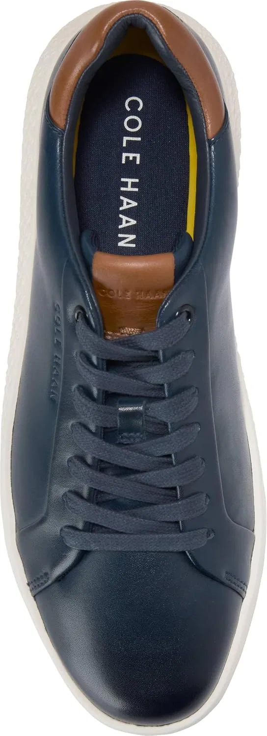 Мужские кроссовки Cole Haan Grand Hurrion Cup на шнуровке до самого носка, Navy Blazer British Tan Ivory — фото 3