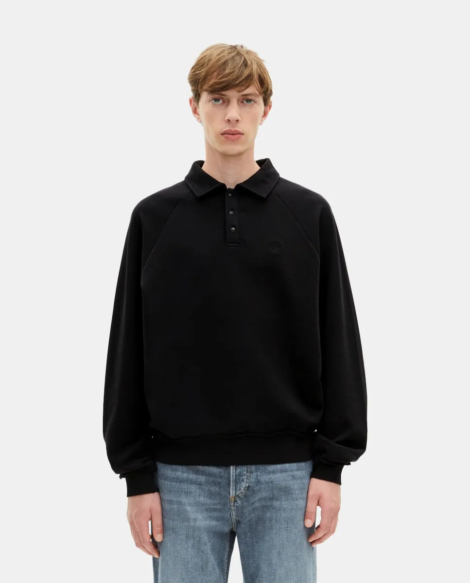 

Мужская толстовка с воротником поло The Kooples, черный