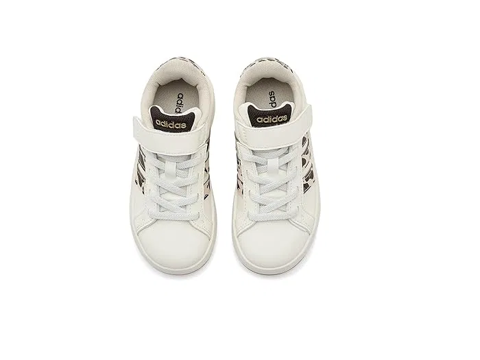 Кроссовки детские Grand Court 3.0 El Adidas Kids, White/Crystal Linen/Aurora Coffee — фото 3