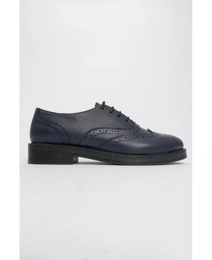 Кожаные оксфорды Avra для женщин Forever & Always Shoes, синий — фото 3