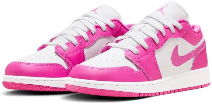 Детские кроссовки Nike Air Jordan 1 Low, розовый/белый — фото 2