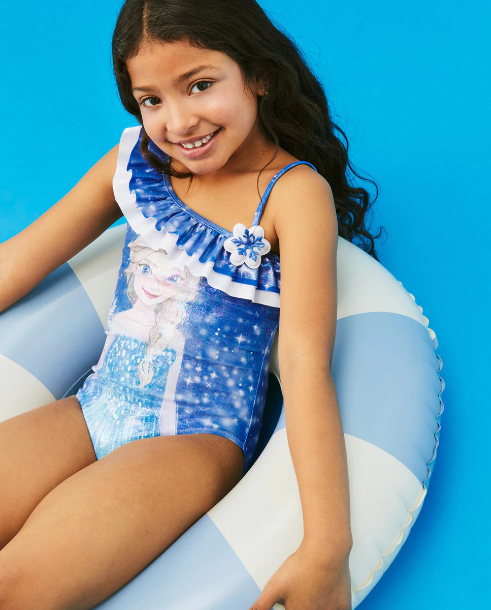 

Купальник замороженной девушки Kids El Corte Inglés, темно-синий