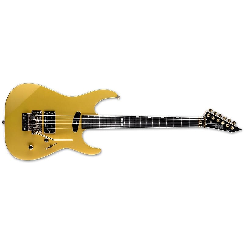 

Электрогитара ESP LTD Mirage Deluxe '87 Guitar, Macassar Ebony Fretboard, Metallic Gold