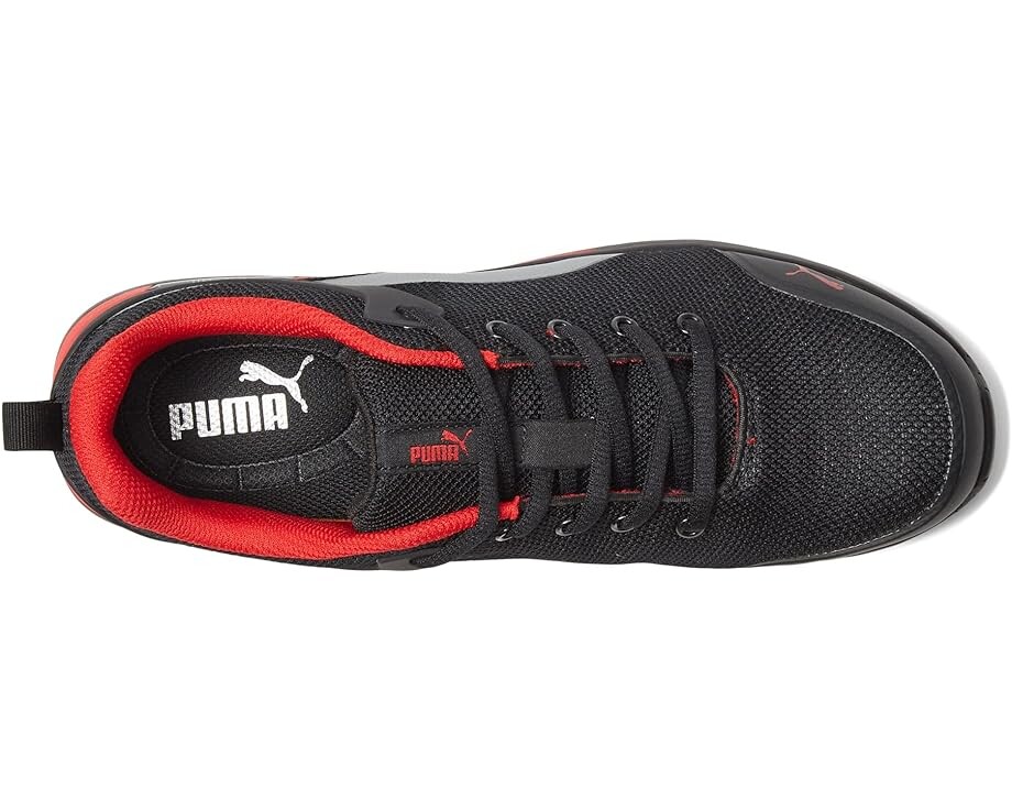 Кроссовки PUMA Safety Levity Knit Low ASTM EH, цвет Black/Red — фото 2