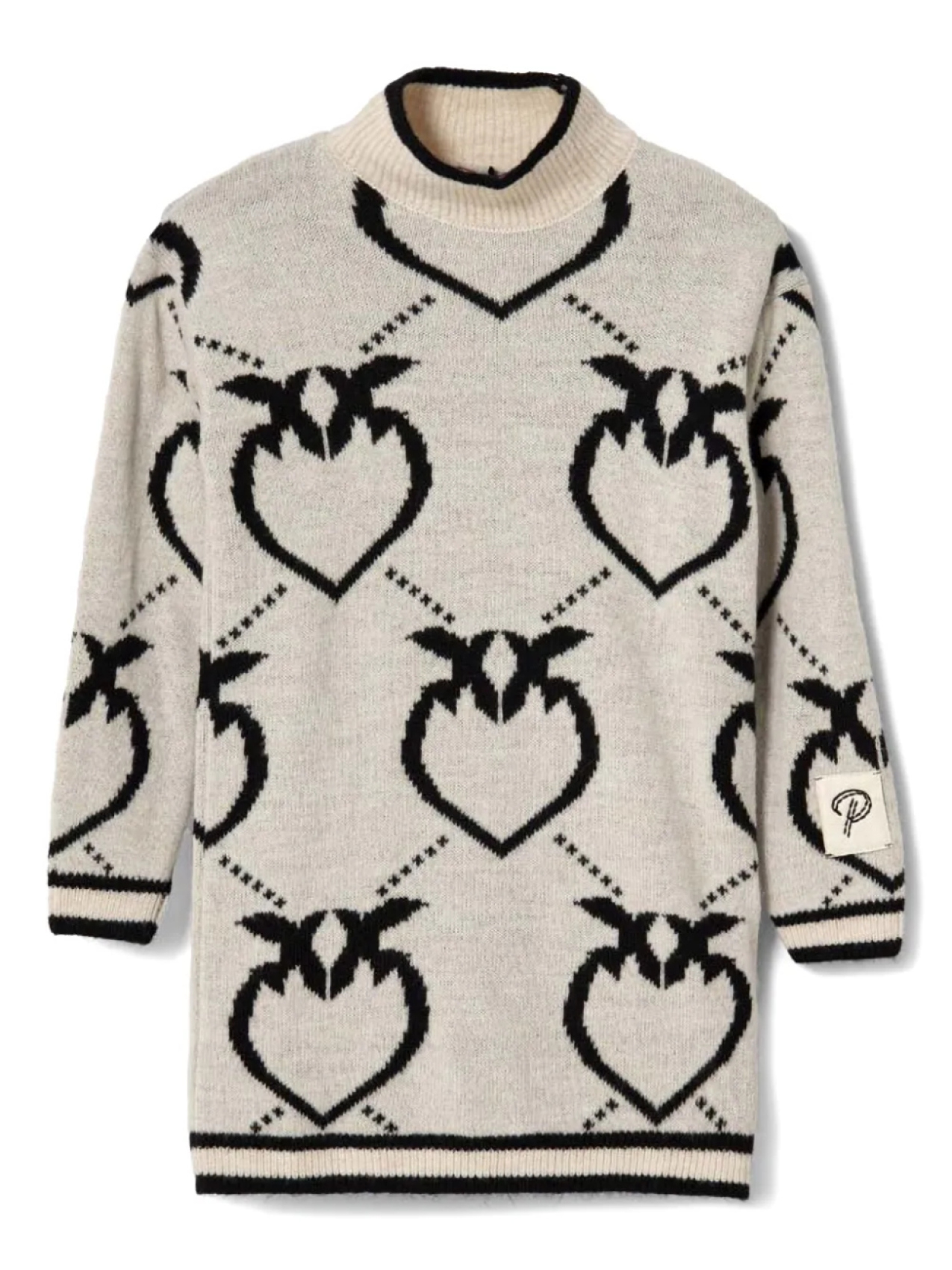 

Платье с узором Love Birds Pinko Kids, нейтральный