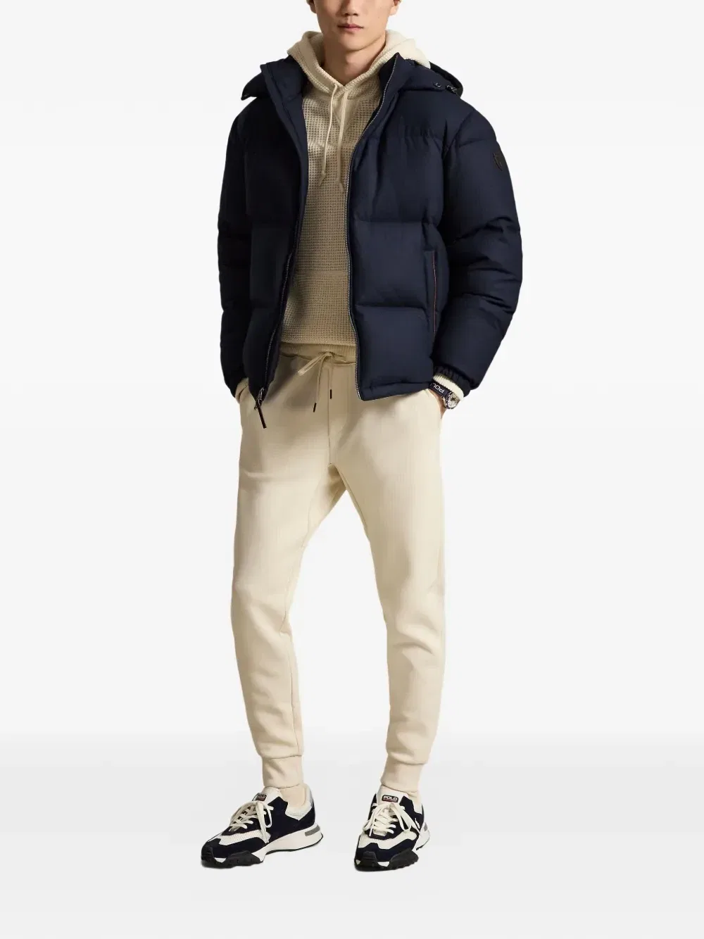 Спортивные штаны с кулиской на талии POLO RALPH LAUREN, бежевый — фото 2