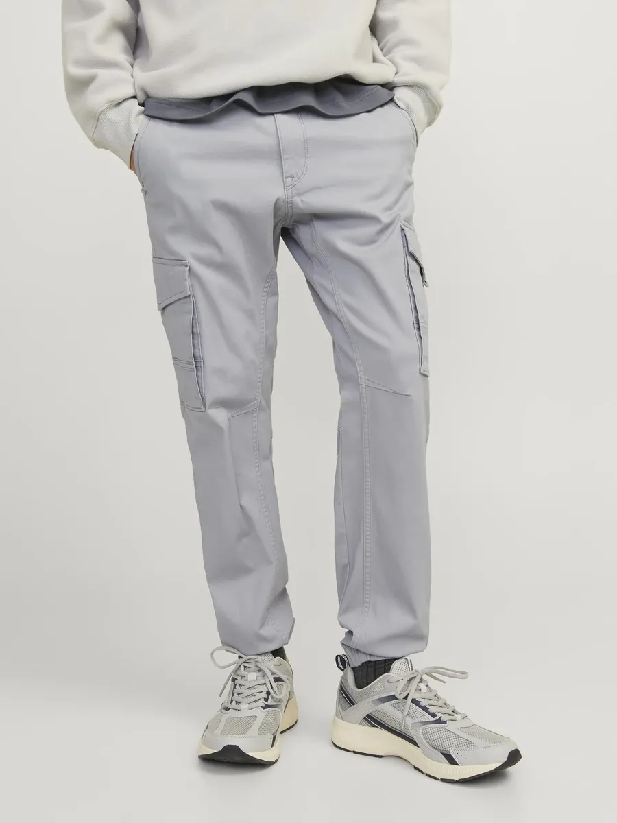 

Брюки-карго Jack & Jones "JPSTPAUL JJFLAKE CARGO NOOS", серый