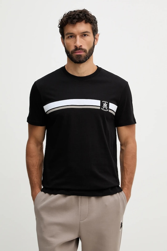 

Хлопковая футболка Armani Exchange, черный