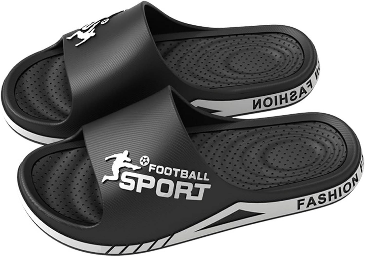 

Мужские сланцы для душа, домашние, с противоскользящей подошвой, дышащие, массажные, с мягкой подошвой, быстросохнущие, удобные, модные сланцы для мужчин Generic, черный