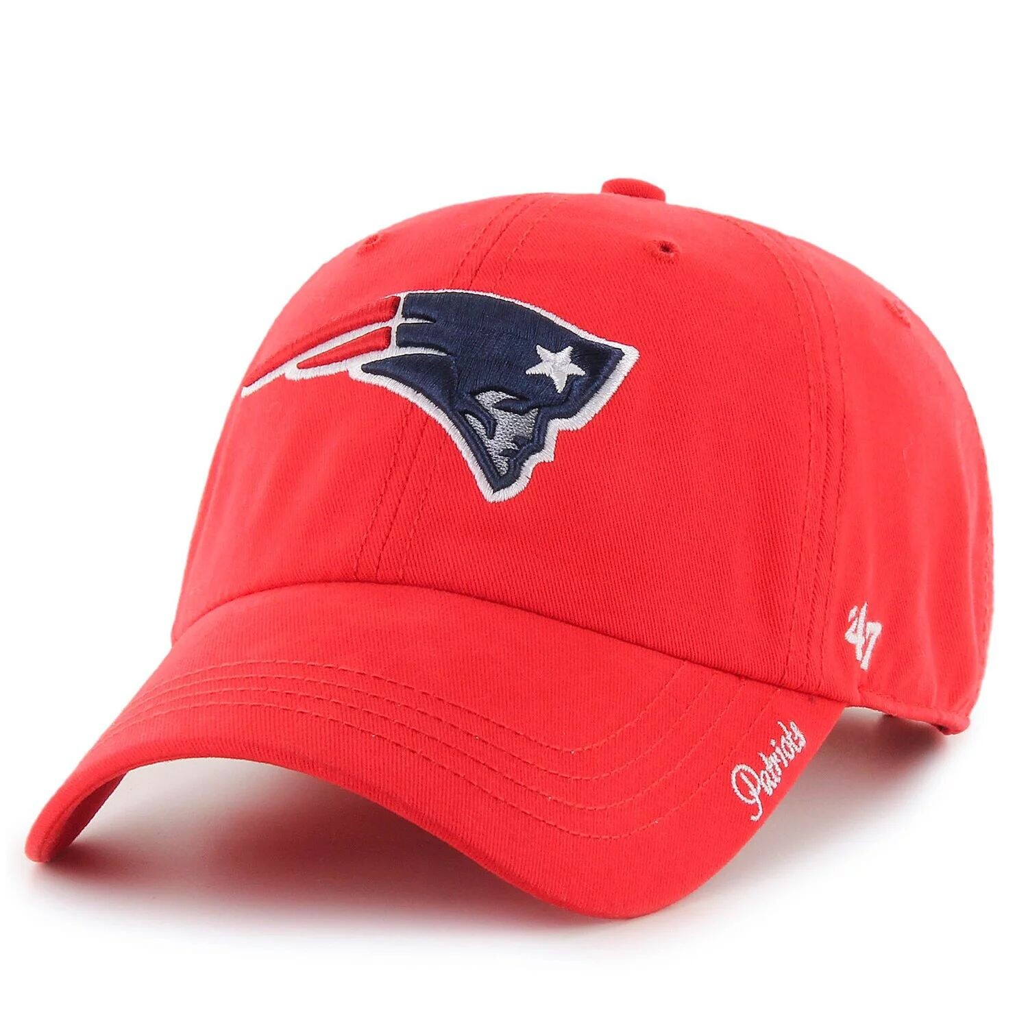 

Женская красная регулируемая кепка New England Patriots Miata 2047 года Clean Up