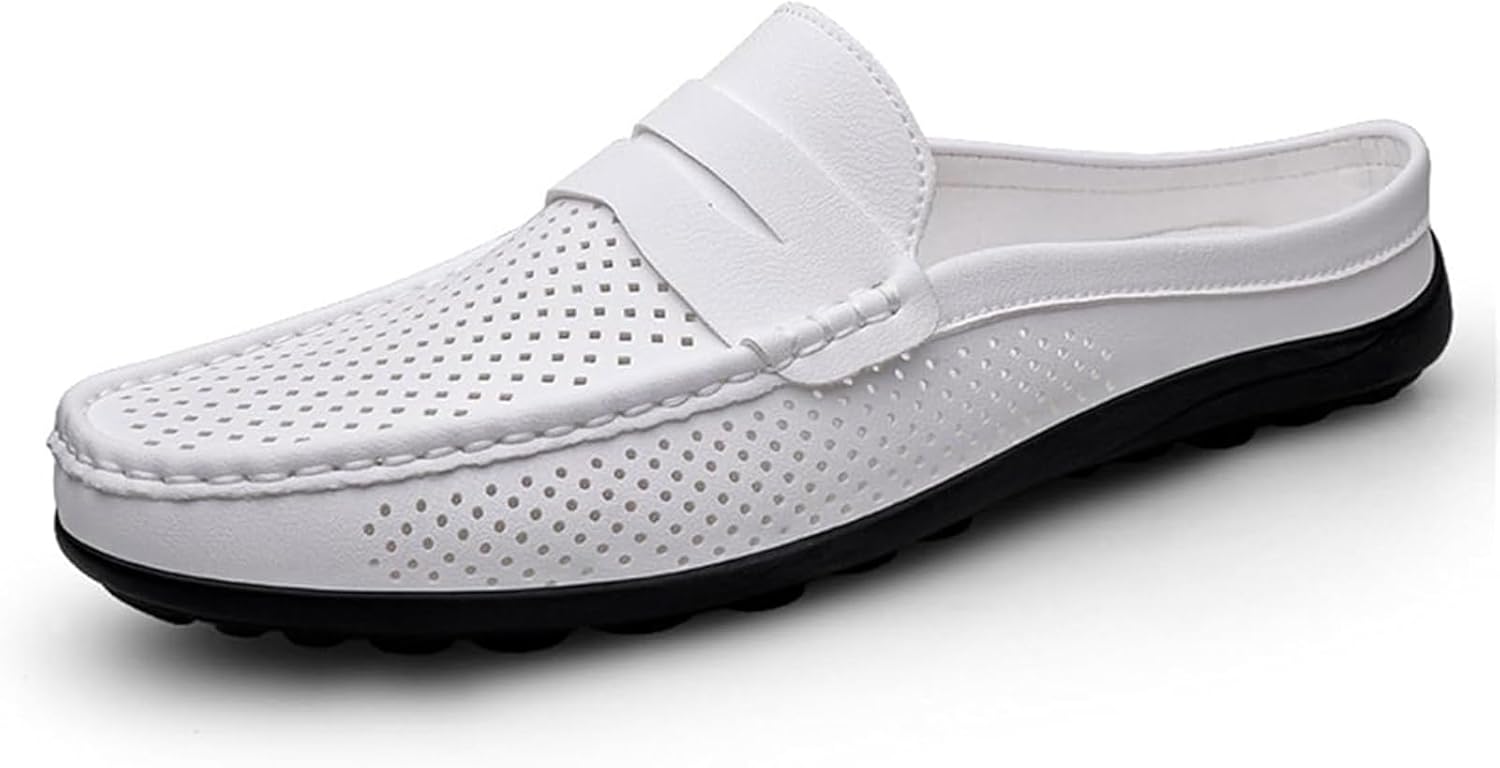 

Мужские лоферы из натуральной кожи, слипоны, дышащие с вырезами, повседневные туфли на плоской подошве для свадеб и официальных мероприятий Xinduoyu, белый