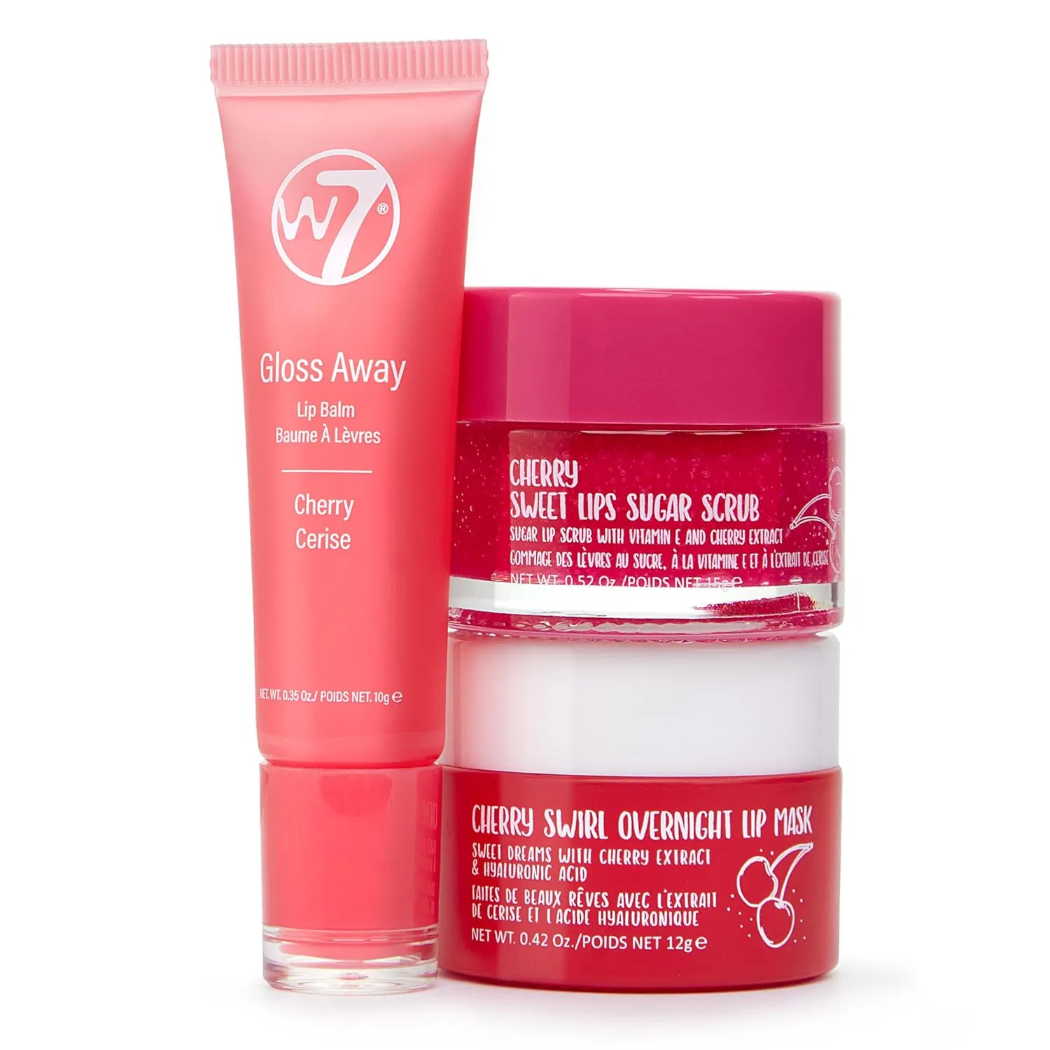 Набор для ухода за губами W7 Sweet Dreams Lip Care Trio, вишня W7, Cherry — фото 2