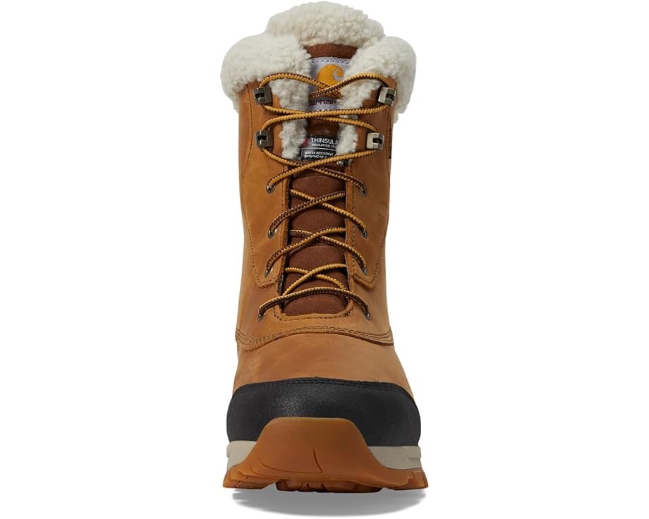 Ботинки Carhartt Pellston WP Ins. 8" Winter, цвет Light Brown Oil Nubuck — фото 2