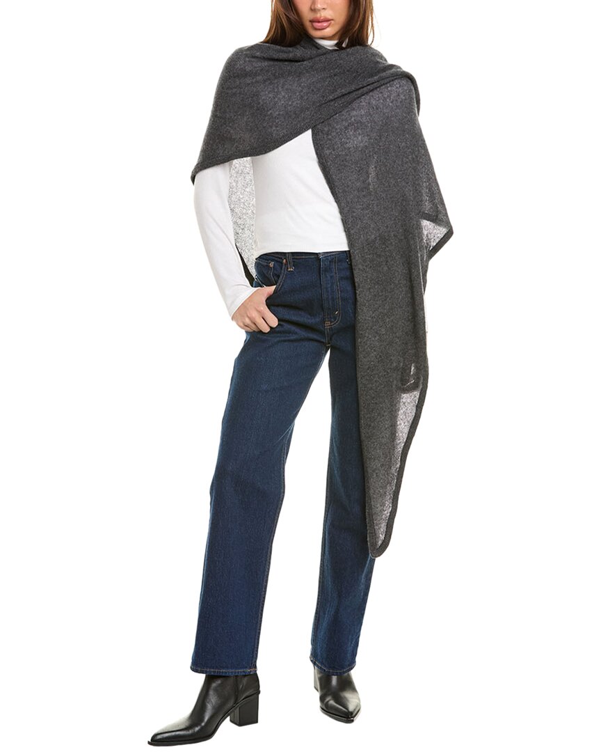 

Amicale Кашемировый трикотажный шарф с треугольным кашемировым узором Amicale Cashmere, серый