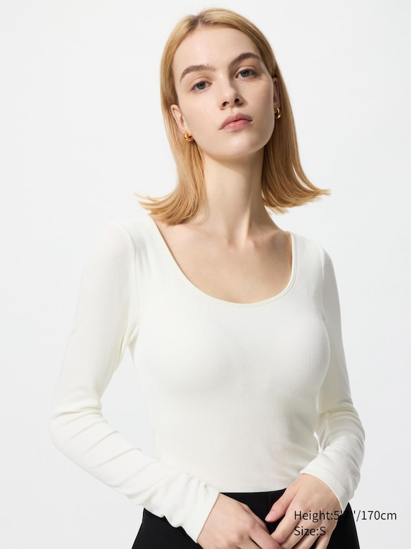 

Рифленая бра-футболка HEATTECH Extra Warm Uniqlo, 00 white, Белый, Рифленая бра-футболка HEATTECH Extra Warm Uniqlo, 00 white