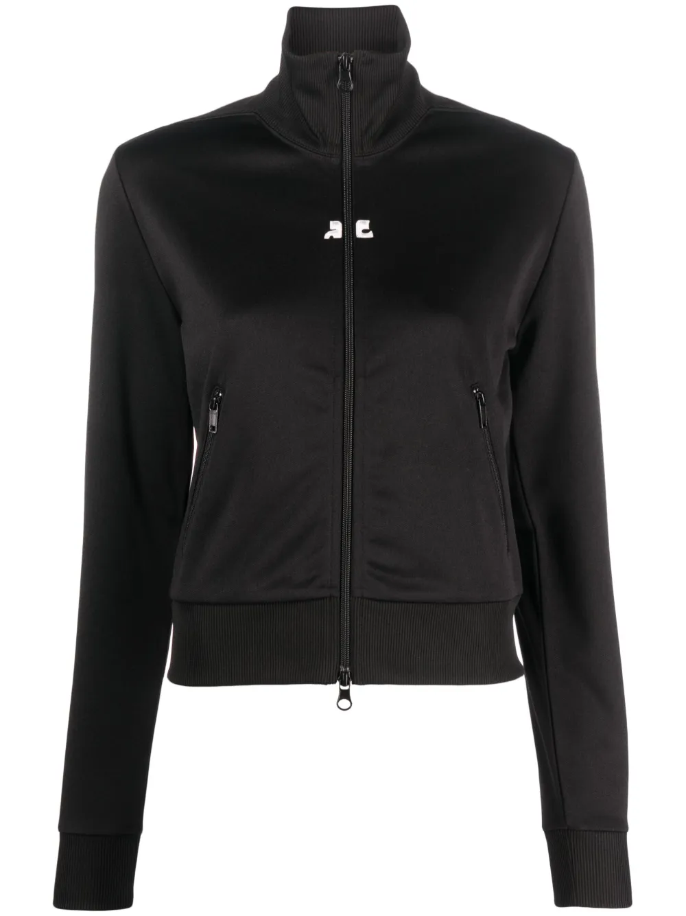 

Куртка на молнии с нашивкой-логотипом Courrèges, черный