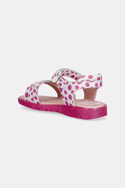 Сандалии кожаные с горошком Agatha Ruiz de la Prada, розовый — фото 3