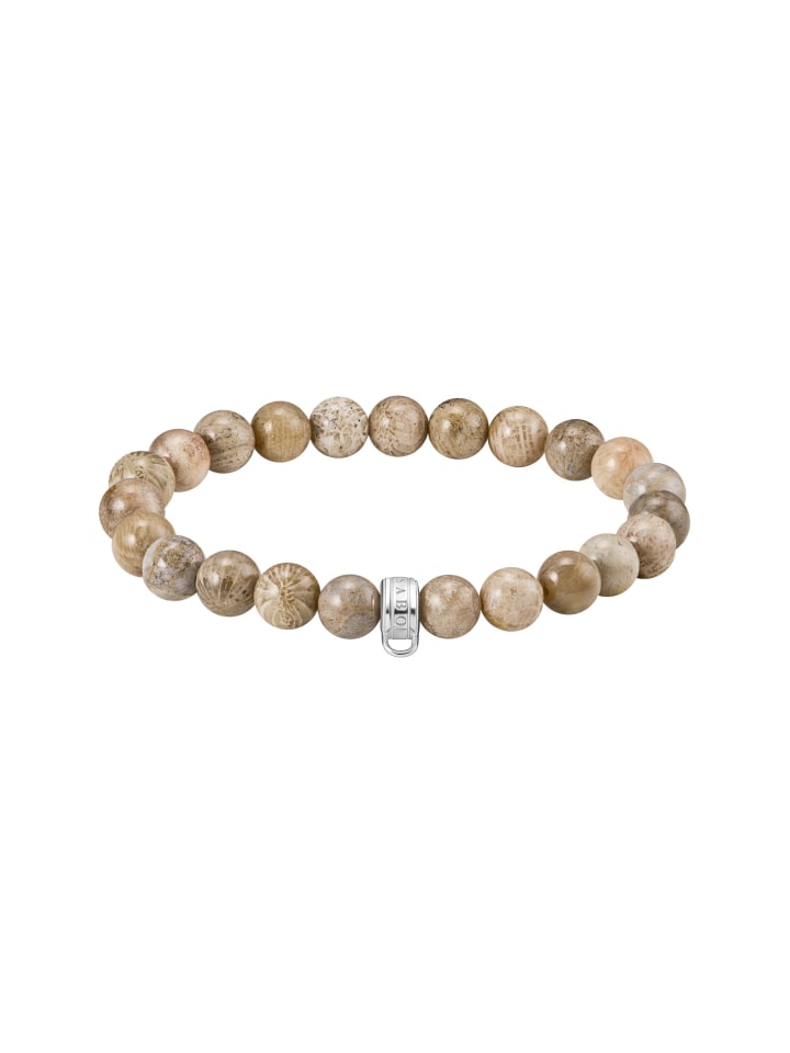 

Thomas Sabo Браслет с бусинами из яшмы «Ромашка» серебристого цвета, натурального цвета