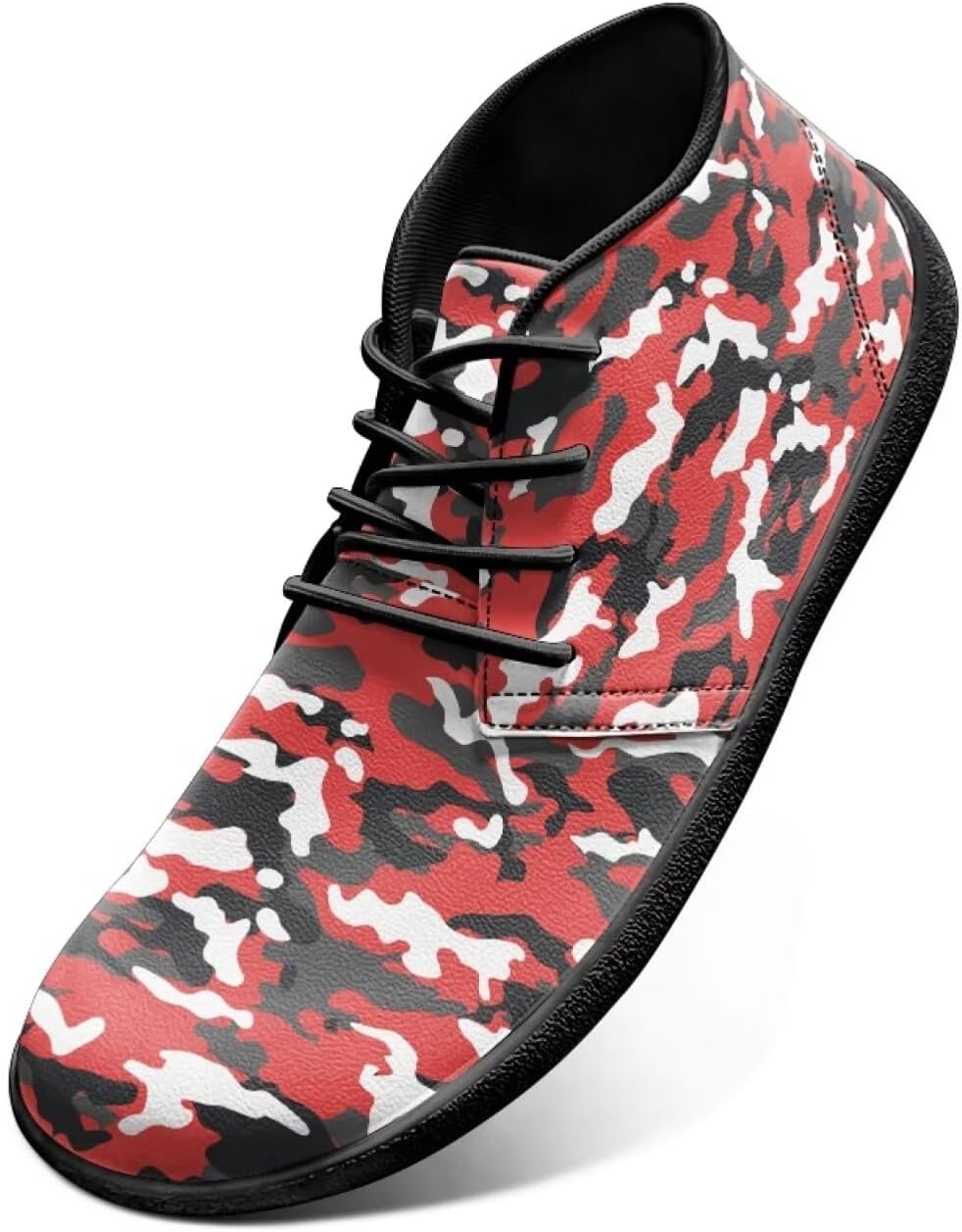 

Мужские кроссовки без перепада высоты подошвы с камуфляжным принтом - легкие минималистичные кроссовки для бега и пеших прогулок Watdotory, красный