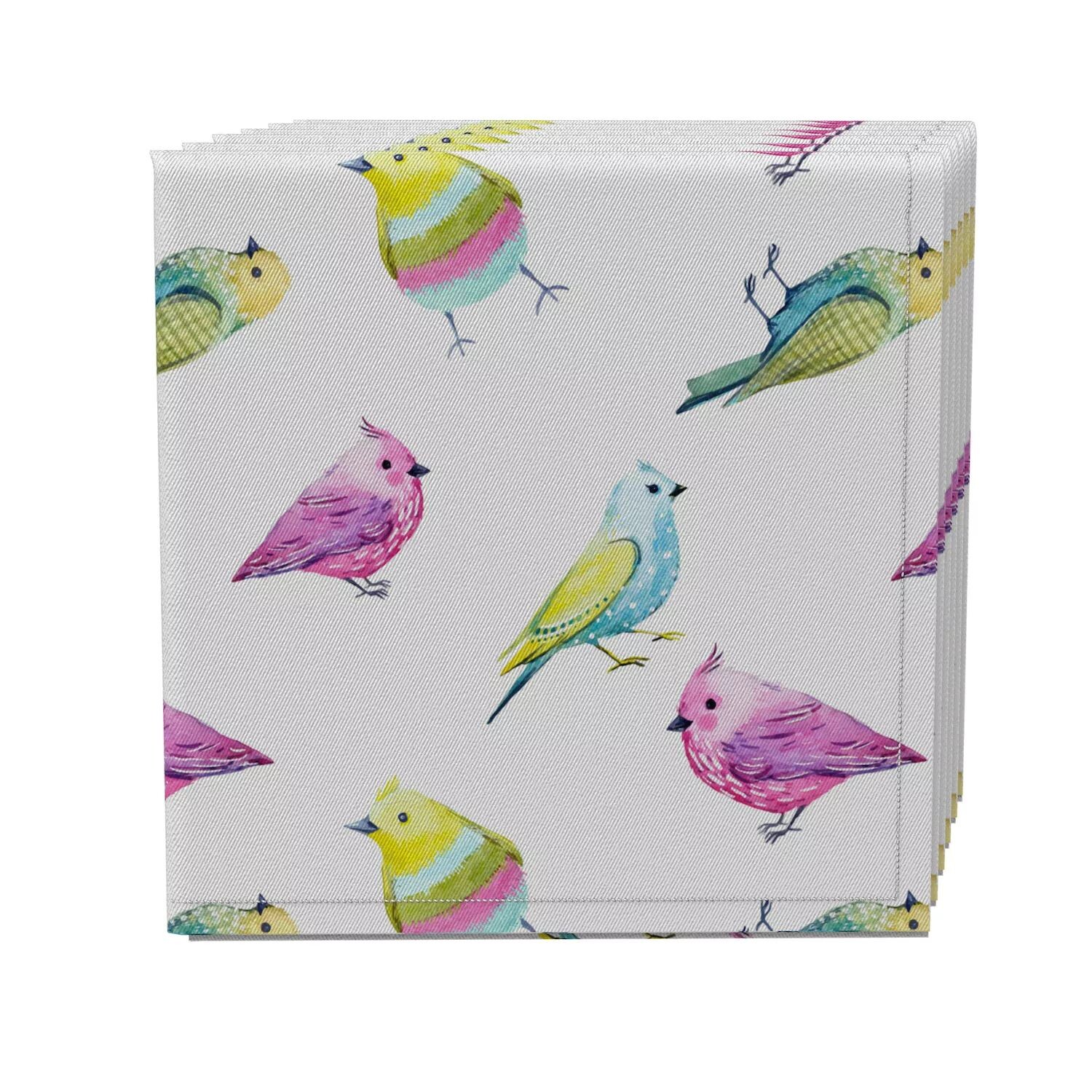 

Набор салфеток из 4 шт., 100 % хлопок, 20x20 дюймов, Rainbow Birds