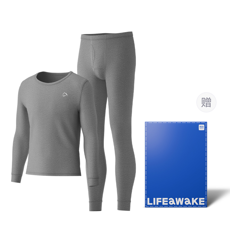 

Мужские термокомплекты HLA, темный heather серый 8016 (the mountain/gift box set)