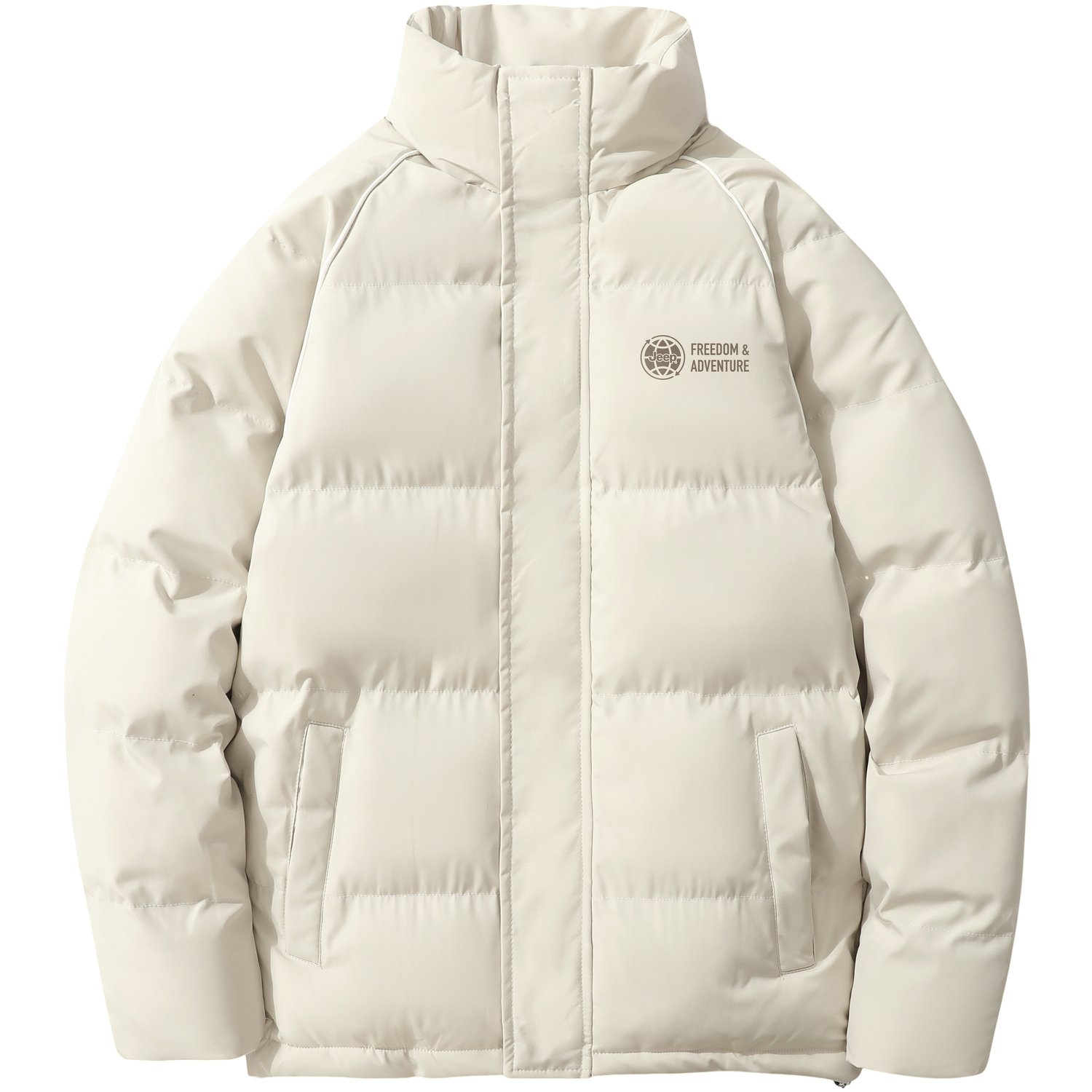 

Пуховик Unisex Stand Collar Thickened Padded Puffer Jacket Jeep, хаки