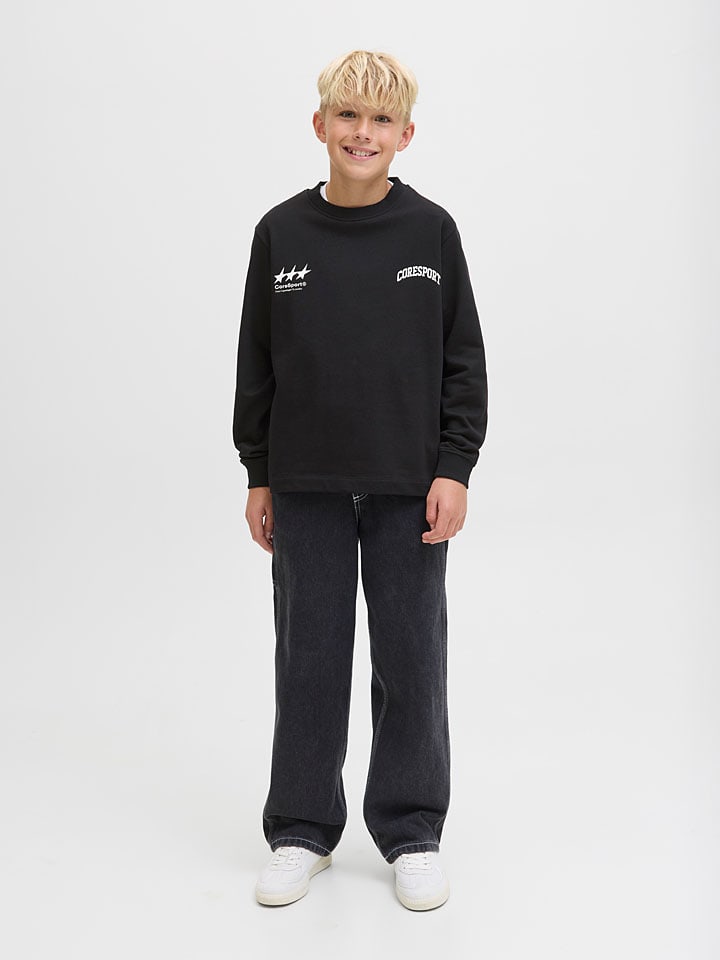 JACK & JONES Junior Толстовка «Сигнал» черного цвета — фото 2